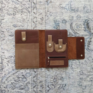 Notions Clutch : Whiskey/Cream